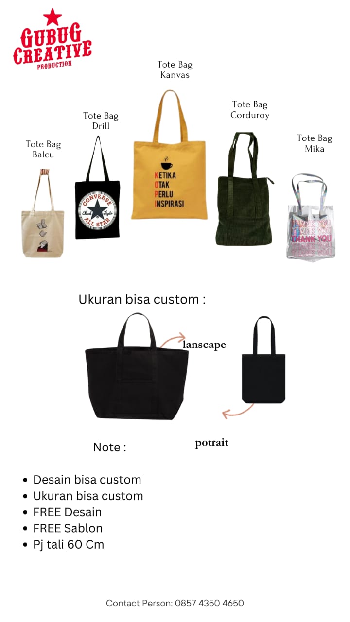 pilihan bahan totebag yang tahan lama